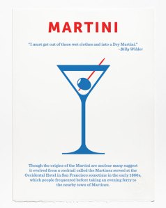 Classic cocktail posters by Crispin Finn