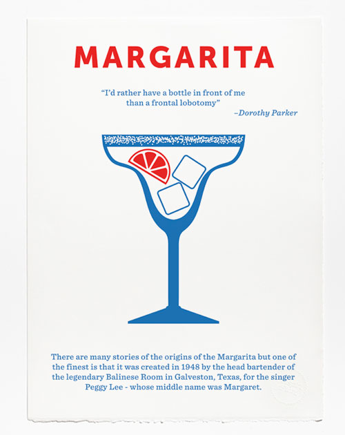 Classic cocktail posters by Crispin Finn
