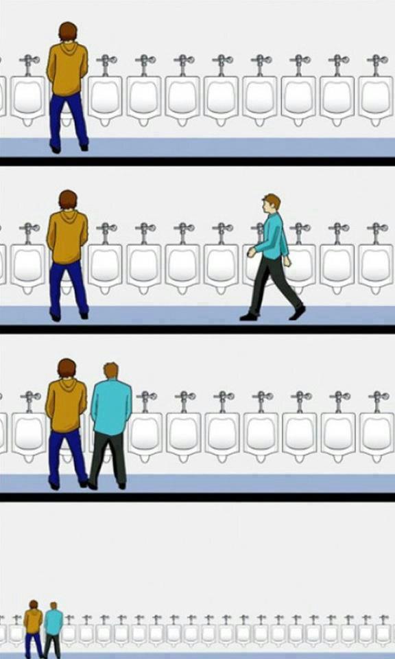 10 Always leave a one-urinal buffer zone