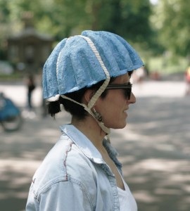 Paper pulp bicycle helmet