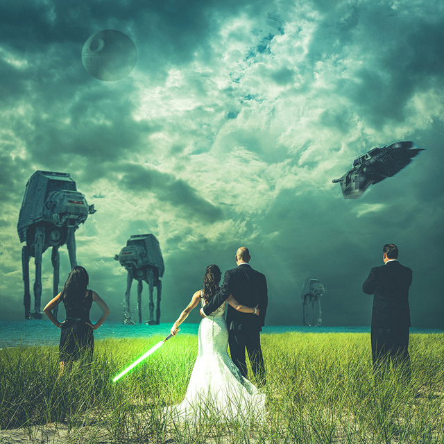 Star Wars Wedding Photo
