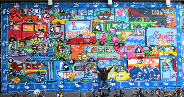 Characters in Street Art by Pez and Zosen