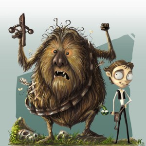 Chewie and Han by Keh Choon Wee