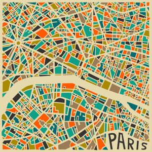 Abstract city maps by Jazzberry Blue