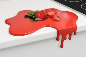 Splash Red Chopping Board By Mustard
