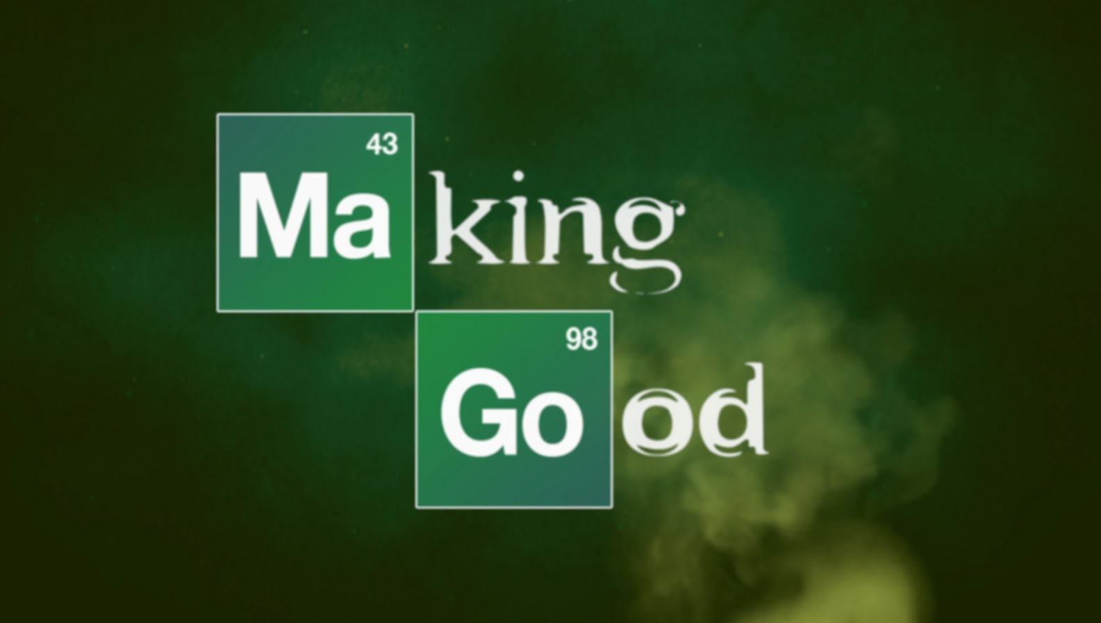 One good break. Breaking Bad logo. Breaking good.