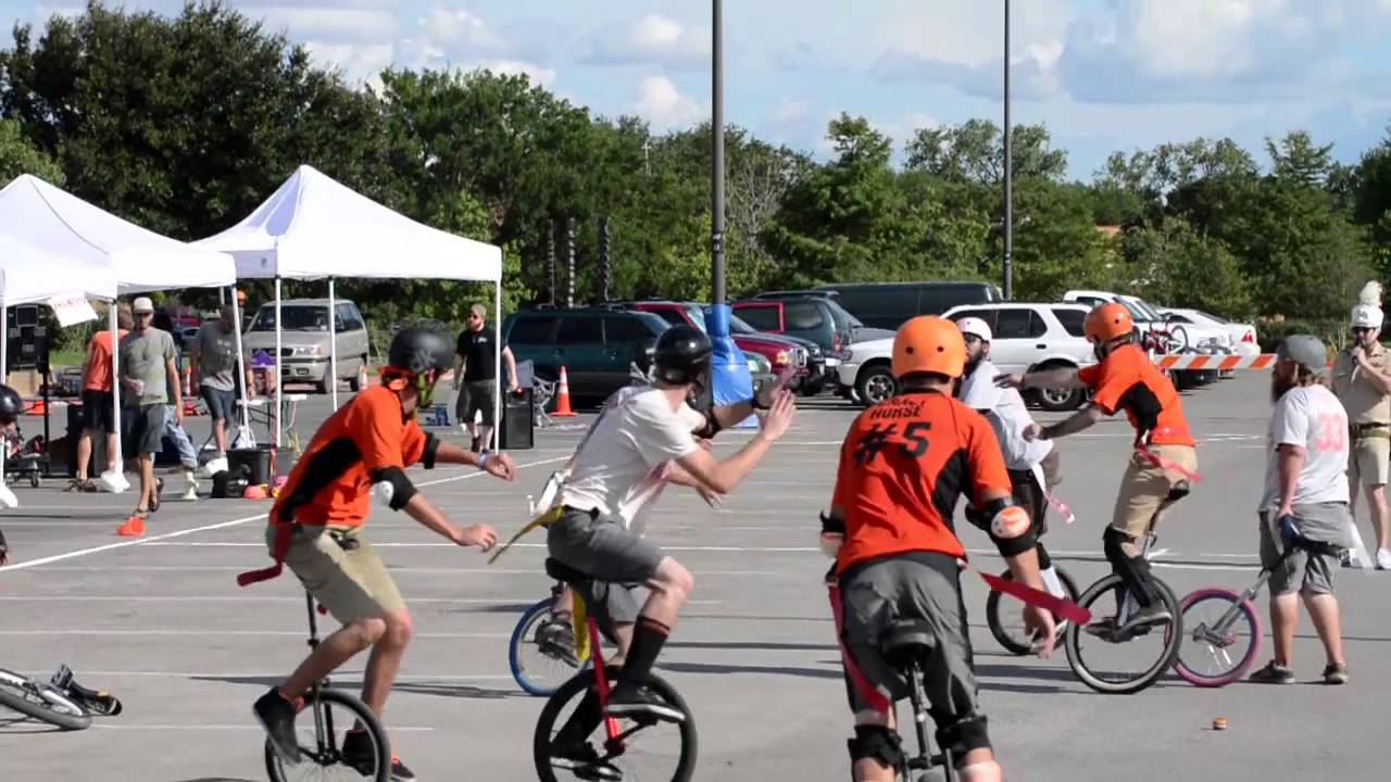 Unicycle Football, A Sport Similar to American Football Played While