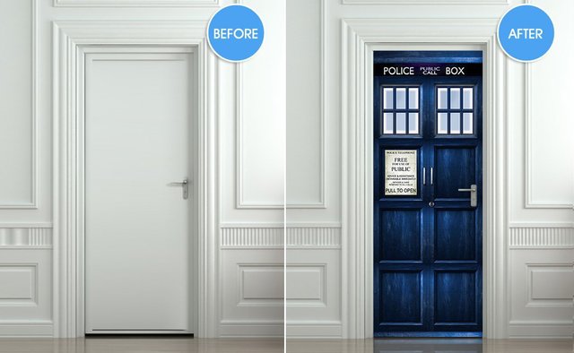 TARDIS Door Decal