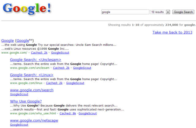 Google in 1998