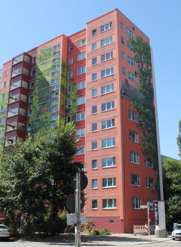 Berlin apartment complex mural