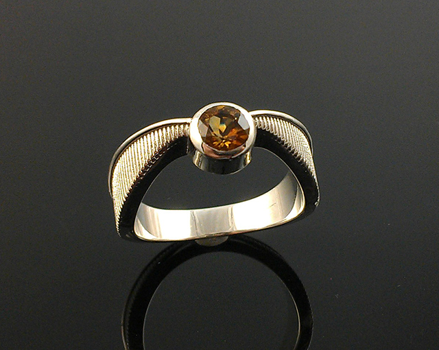 Harry Potter Golden Topaz Snitch Ring