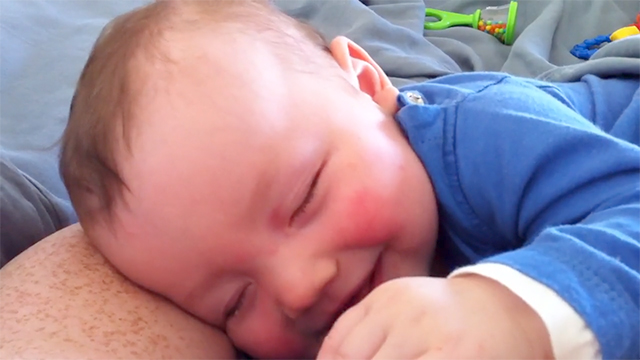 Baby Laughing While He Sleeps