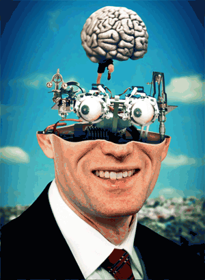 Surreal Animated GIFs of Faceless People With Moving Mechanical Parts in  Their Heads