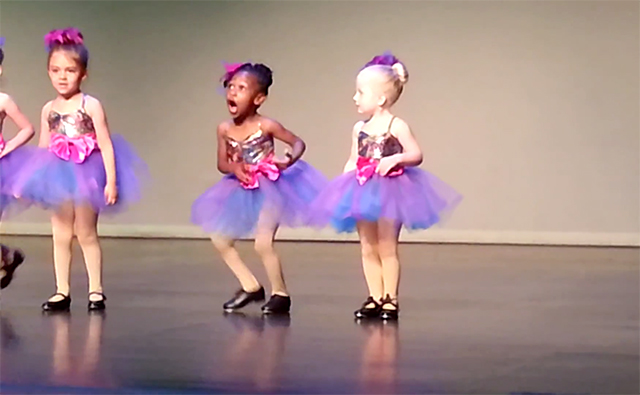 Tap Dancing Toddler Adorably Steals the Show With Her Improvised Dance ...