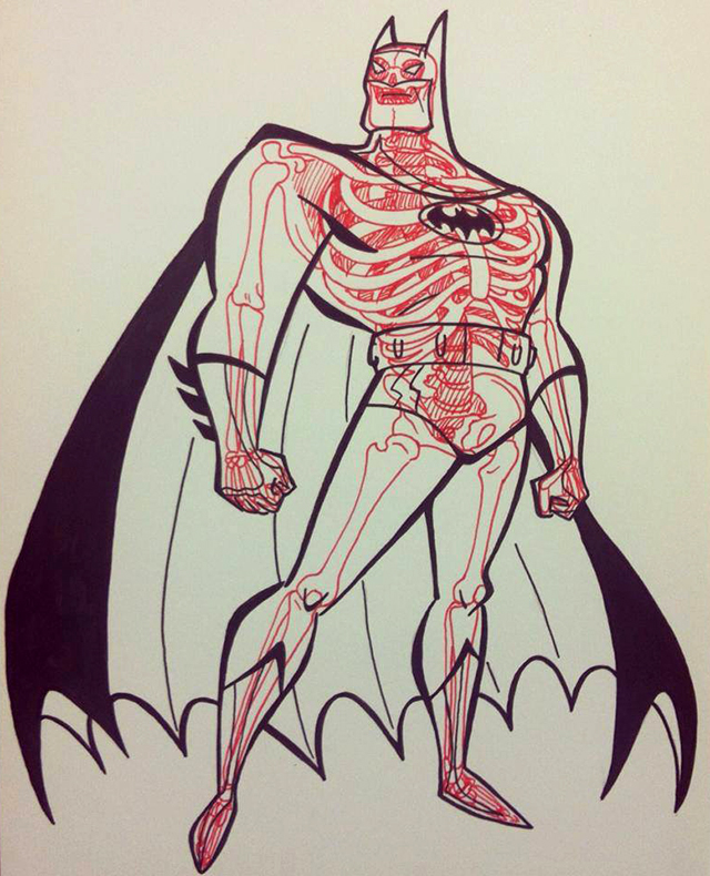 The Batman by Bruce Timm X-ray