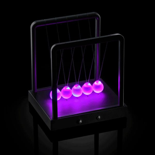 Kinetic Light Newton's Cradle by ThinkGeek