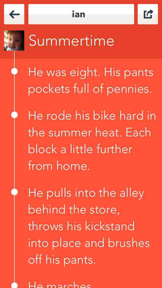 Spine An IOS App For Writing And Sharing Five Sentence Stories