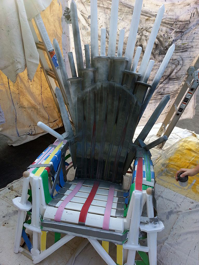 Homemade Replica of the Iron Throne