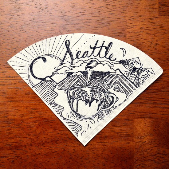 Coffee filter doodles by Ben blake