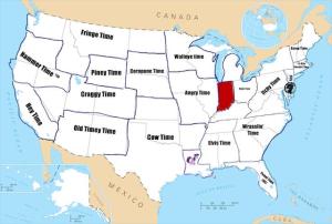 19 Time Zone U.S. Map