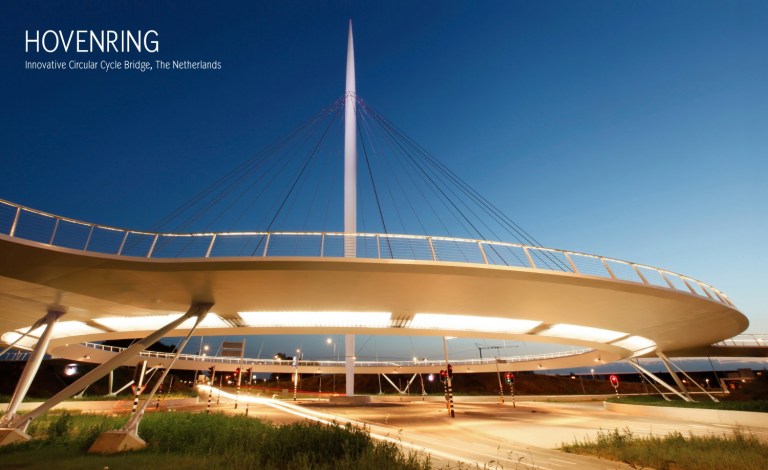 Hovenring circular bike bridge