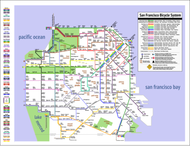 Simple San Francisco Bike Map