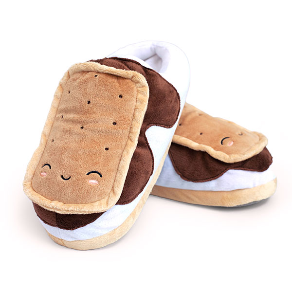 S’mores USB Heated Plush Slippers