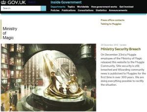Ministry of Magic Website