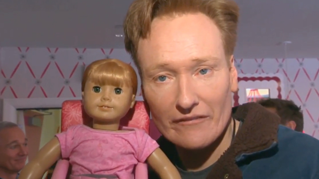 conan visits american girl store