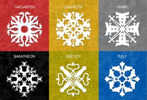 DIY Paper ‘Game of Thrones' House Sigil Snowflakes
