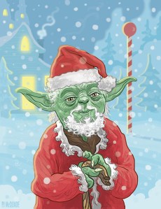 Star Wars Yoda Claus Christmas Card