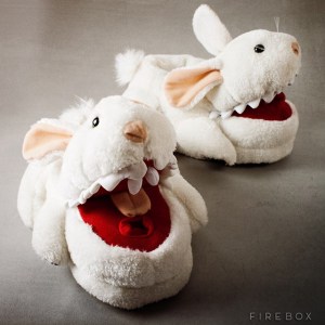 Monty Python Killer Bunny Slippers with Pointy Teeth