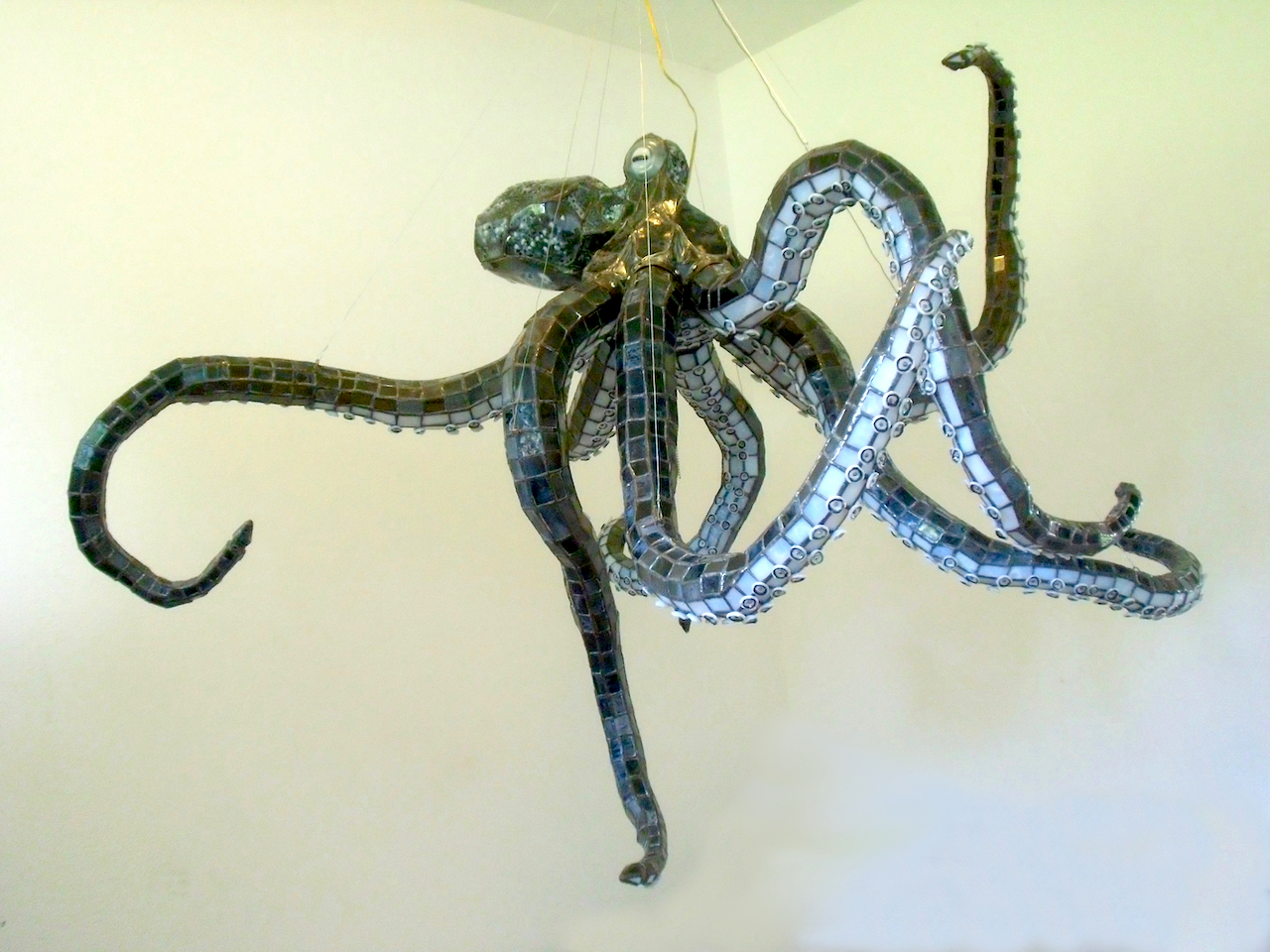 stained glass octopus chandelier