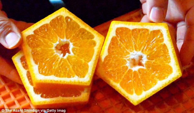 Pentagonal Shaped Fruit Cut Open