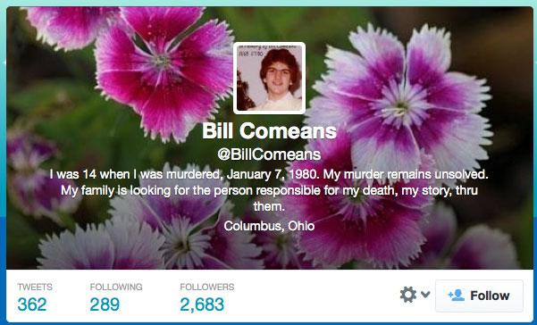 Murder Victim Bill Comeans on Twitter