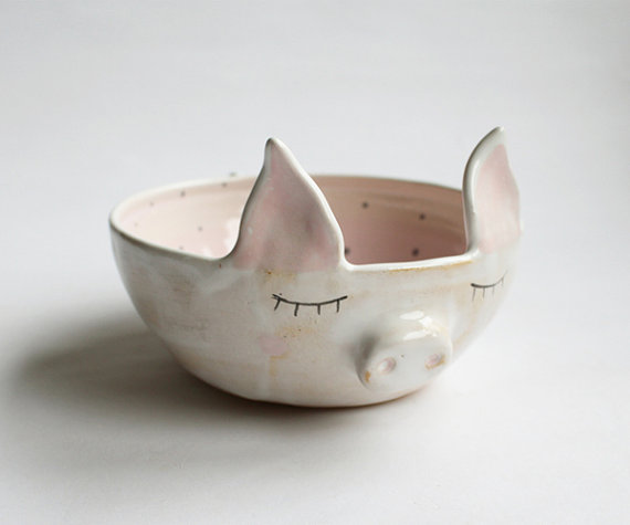 Delightful Handmade Ceramic Dishware Shaped Like Animals