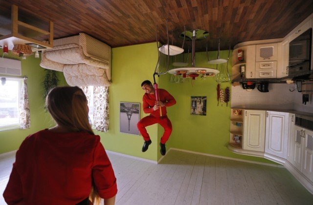 Upside Down House in Moscow
