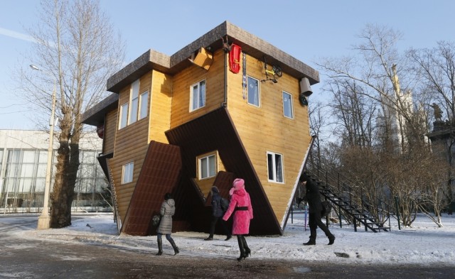 Upside Down House in Moscow