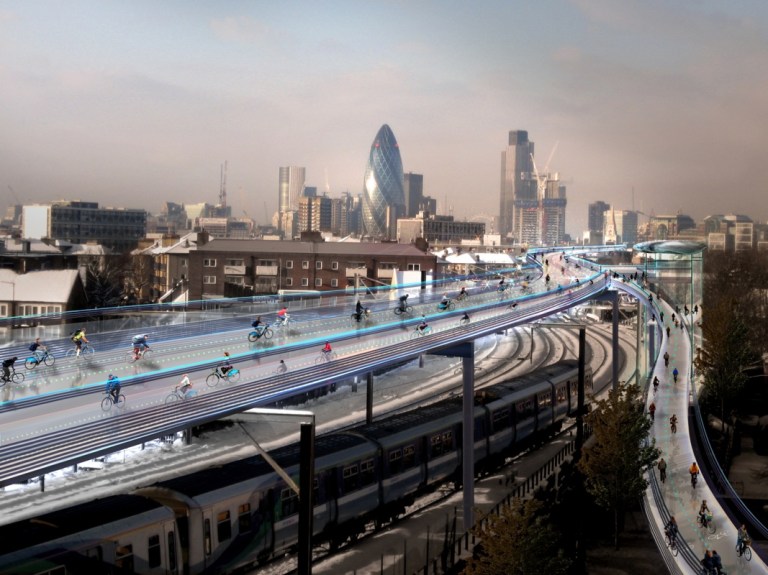 SkyCycle Elevated London Bikeway System