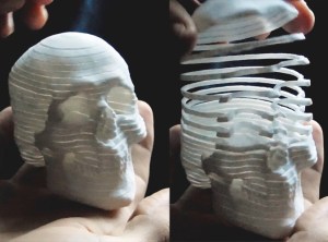 3D Printed Slinky-Style Skull