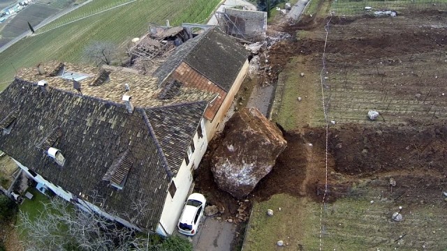 Boulder Destroys Family Farm in South Tyrol, Italy