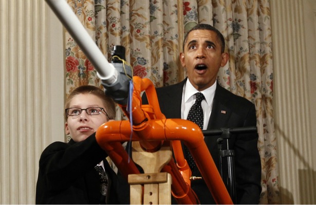 Joey Hudy Shows Air Cannon to President Obama