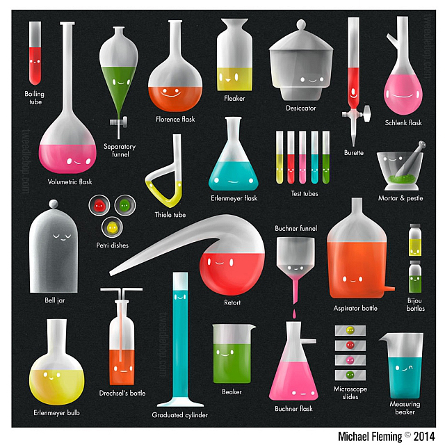 Laboratory Glassware Chart by Michael Fleming