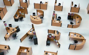 Typographic Office Cubicles