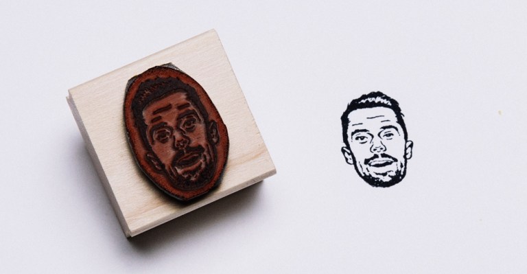 Custom Portrait Stamps by Stamp Yo Face