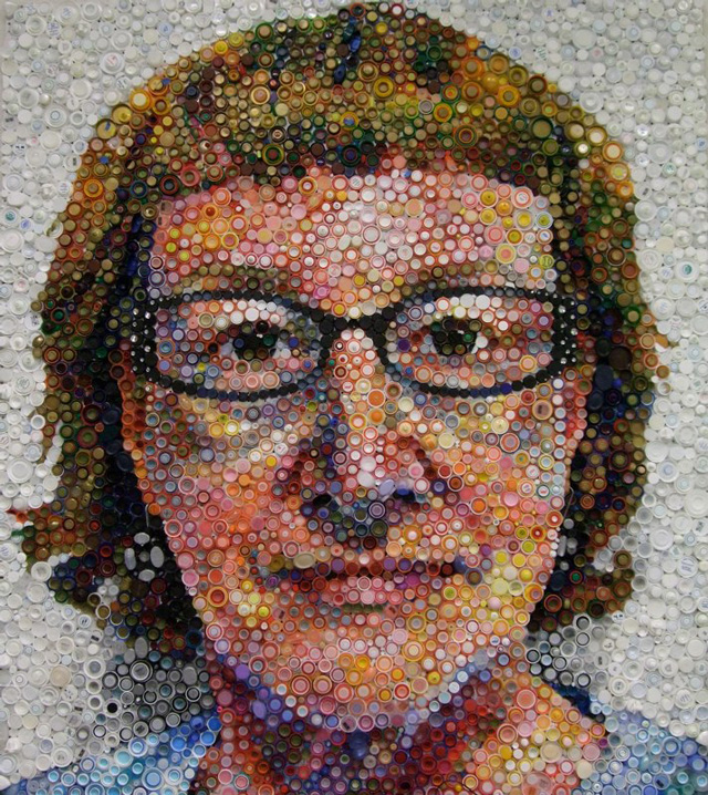 Close Bottle Caps Portrait