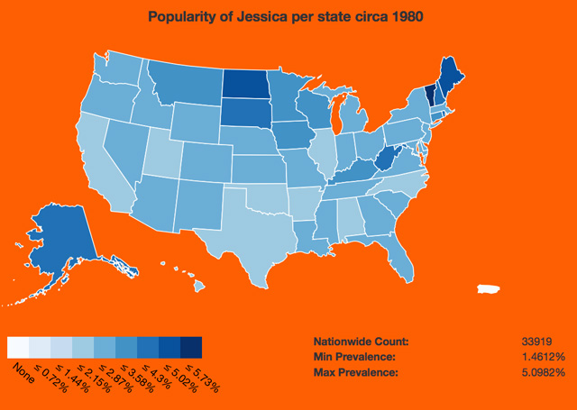 Interactive Map of the Popularity of Baby Names