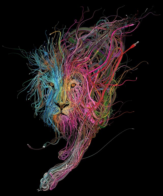 Intricate Wire Illustrations by Charis Tsevis