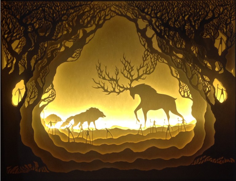 Cut Paper Light Boxes by Hari & Deepti