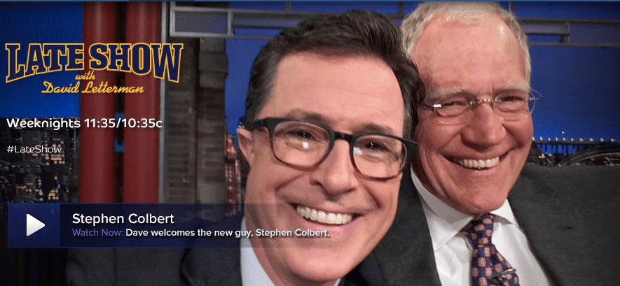 Colbert and Letterman